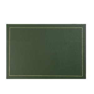 Set de table rectangulaire en cuir de style moderne avec bordure dorée, double face, couleur personnalisée, logo personnalisé, tapis isolant écologique - Product Image 5