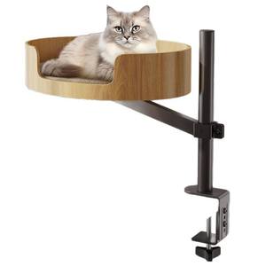Altura Ajustable 360 °   Cama Giratoria de Madera para Gatos, Mueble para Gatitos de Espacio Pequeño, para Escritorio, 360 Grados °   Rascador Giratorio para Gatos - Product Image 1