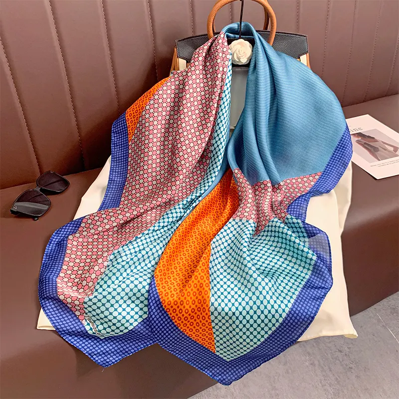 Vendo pañuelo de seda refrescante Halal Patchwork One Ponchos 110*110cm pañuelo