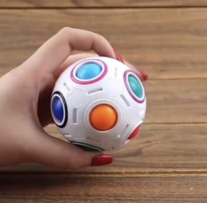 Trẻ em thông minh Đồ chơi câu đố giảm căng thẳng khối cầu vồng ma thuật sáng tạo ngón tay nhấn Bóng Đá Đồ chơi người ngoài hành tinh - Product Image 2