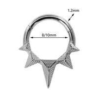 Bijoux de piercing corporel européens et américains en acier inoxydable 316L, anneau de nez articulé, boucles d'oreilles hélix, cartilage, rook