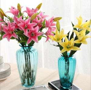 زنابق صناعية عالية الجودة مصنوعة يدوياً بلمسة حقيقية للزفاف والتخرج ديكور منزلي باقة زفاف يدوية الصنع - Product Image 4