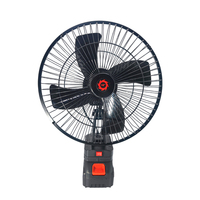 Ventilateur oscillant de 10 pouces ; rechargeable, mais peut également être branché pour une utilisation directe.