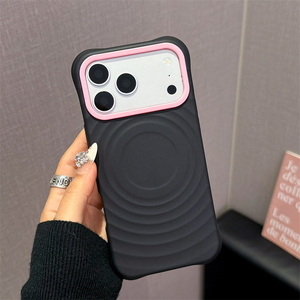 <b>Water</b> Ripple four corner cushion magnetic silicone phone <b>case</b> for iphone 17 16 15 promax,for iphone 18 <b>cases</b> silicone burgundy - Product Image 6