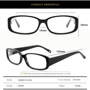 Sunray Thick <b>Frame</b> Full Rim Oversized Acetate Handmade Lightweight Durable Modern Unisex Demo Lens Optical Eyeglasses <b>Frames</b> - Product Image 4
