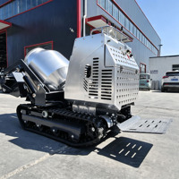 Bétonnière sur chenilles autoportante à haute efficacité, moteur diesel, mini bétonnière portable sur chenilles pour chantier de construction