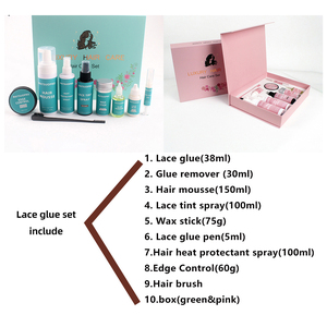 Parrucca anteriore in pizzo colla impermeabile etichetta personalizzata per <span class=keywords><strong>capelli</strong></span> Stick controllo bordo fusione Spray tinta per parrucche Set Kit di installazione di parrucche - Product Image 6