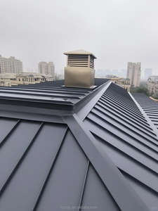 פאנל גג מסורתי מגולוון עמיד בחום, בעובי 24 גייג', עם תפר זקוף, ציפוי צבע על פלטת אלומיניום, נעילת קצה 360 מעלות - Product Image 3