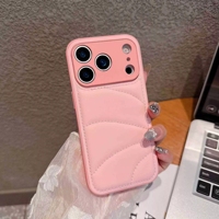 Coque de téléphone antichoc matelassée pour iPhone 17 Pro Max, étui arrière souple en TPU et PC