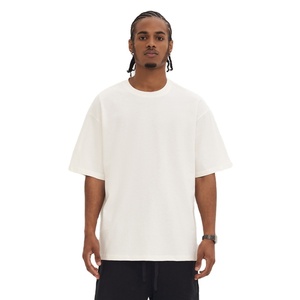 Blanks Oversized T-shirts Unisex Boxy T Shirt Hip Hop T-shirt Solid Heavyweight 100% Cotton 250 GSM Streetwear T Shirt For Men