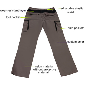 Pantalones <span class=keywords><strong>de</strong></span> Protección Anticorte Sturdyarmor, Color Naranja Gris, Ligeros, Transpirables, para Trabajo <span class=keywords><strong>de</strong></span> <span class=keywords><strong>Verano</strong></span>, Resistentes a Cortes <span class=keywords><strong>de</strong></span> Motosierra, Nivel <span class=keywords><strong>de</strong></span> Protección - Product Image 5