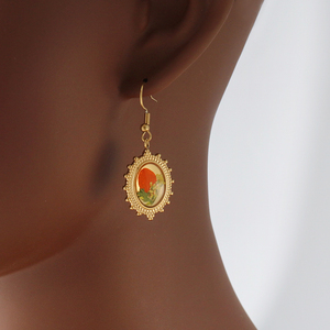 Pendientes Colgantes de Flores Prensadas Estilo Boho Vintage Hechos a Mano, Pendientes de Flores Secas para Mujer - Product Image 6
