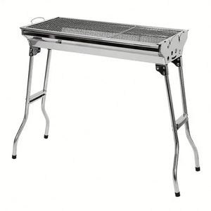 Grand barbecue portable pliable en acier inoxydable épaissi pour extérieur, four à charbon de bois - Product Image 1