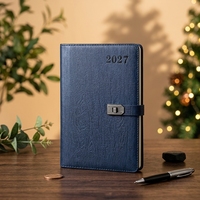 Carnet de notes professionnel en cuir à couverture rigide avec reliure à point de selle, papier 100 g/m², format A5/A4, cadeau promotionnel, 100 feuilles