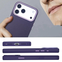 Casing HP Kualitas Mewah Bahan PC Keras dengan Bingkai Kamera Logam Magnetik Kuat dan Kain Tenun untuk iPhone 18 Pro Max 17 Pro 16 15
