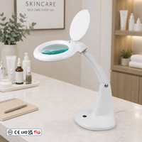 Lampe Loupe LED de Bureau 5 Dioptries Lumière du Jour pour Esthéticiennes, Salon de Beauté, Cils, Ongles et Soins de la Peau