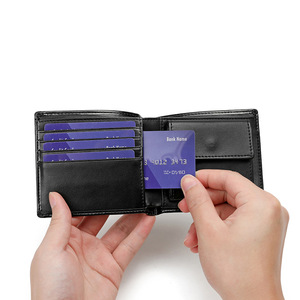 New Japanese Style Men's <b>Wallet</b> Bi-Fold Genuine Leather Short <b>Wallet</b> With Multiple <b>Card</b> Slots and Coin Pockets - Product Image 2