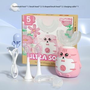 Cepillo de Dientes Eléctrico en Forma de U para Niños OEM - Ultrasónico 360. Limpieza con silicona de grado alimenticio y carga micro USB - Product Image 5