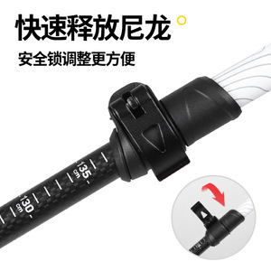Ureak Carbon Fiber Trekking Poles 68-133Cm 3 Section Adjustable Lightweight Hiking <b>Walking</b> <b>Sticks</b> - Product Image 4