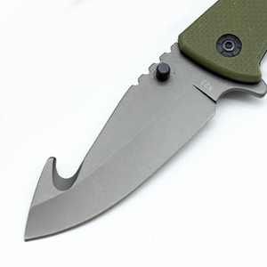 Cuchillo de supervivencia de acero inoxidable con mango G10 para cazar, acampar al aire libre, cuchillo de bolsillo de grado DIY, estilo de botón pulsador OEM personalizable - Product Image 6