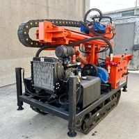 Máquina perforadora de pozos de agua de venta caliente, equipo de perforación sobre orugas de 150m, 200m, 260m, 300m, perforadora de pozos de agua a la venta en todo el mundo