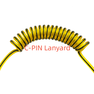 Personalizado pvcspring aço fio corda hard hat bobina tether, aço cabo ferramentas enrolado segurança tether - Product Image 5