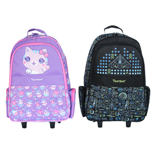Sac <span class=keywords><strong>à</strong></span> dos scolaire personnalisé avec roulettes, sac <span class=keywords><strong>à</strong></span> dos <span class=keywords><strong>à</strong></span> roulettes pour enfant, poignée rétractable, sac <span class=keywords><strong>à</strong></span> dos de voyage pour étudiant, sac <span class=keywords><strong>à</strong></span> dos scolaire - Product Image 1
