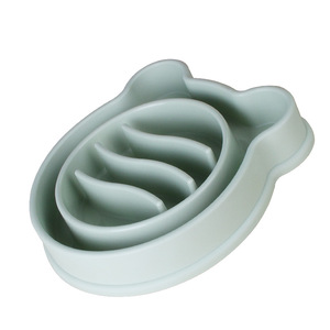 Nouveau produit en gros : Gamelle anti-glissement pour animaux de compagnie (chats et chiens) en plastique PP durable, motif ours adorable, pour une alimentation lente - Product Image 5