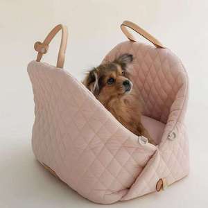Customized Adjustable Cute Luxury Solid Fiber Travel Safety Pet <b>Bed</b> Multi Functional Car Booster Seat Carrier for <b>Dogs</b> Cats - Product Image 6