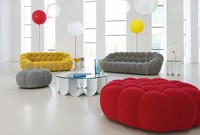 Fauteuil d'attente individuel Bubble, fauteuil d'appoint en tissu pour réception