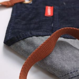 CHANGRONG <span class=keywords><strong>Tablier</strong></span> en demi-denim de bistro <span class=keywords><strong>professionnel</strong></span> personnalisé avec 2 grandes poches - Product Image 5