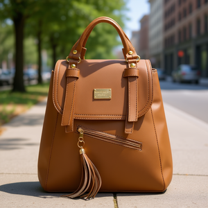 Sac à dos tendance pour femme Fana Keyla, 15L, en cuir microfibre, fermeture éclair, sac de voyage, utilisation estivale - Product Image 2