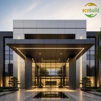 Panneaux composites en aluminium de 4 mm, plaque ACP Alucobond pour les murs intérieurs et extérieurs, signalétique d'entrée d'hôtel et façade de rue