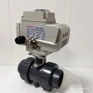 Motor Operated Valve 12V 24V 110V 220V Plastic UPVC PVC Motorized Electric Actuator Ball Valve