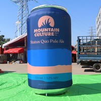 Modèle gonflable géant personnalisé de 3 m de haut pour la publicité, modèle gonflable de canette de boisson, canettes de bière