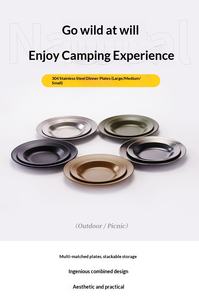 Piatti da Cena in Acciaio Inossidabile Ecologici, Piatto per Spaghetti in Stile Occidentale, Design Personalizzato Stile Ristorante Francese - Product Image 2