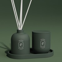 C & H Bouteille de diffuseur de roseau réutilisable en céramique écologique de haute qualité pour la décoration intérieure et pot de bougie vide avec couvercle
