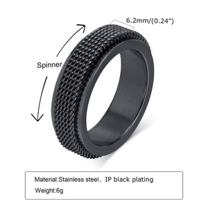 Good Quality Tungsten Steel <b>Ring</b> Stainless Steel Rotating <b>Rings</b> <b>for</b> <b>Mens</b> - Product Image 3