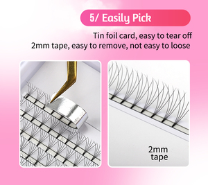 Lông Mi Nối Trước Gốc Ngắn 5D 6D Chất Lượng Cao 10D Làm Bằng Tay 0.05 0.07 Quạt Làm Trước Gốc Dài Quạt Làm Sẵn Khối Lượng Làm Sẵn Lỏng Lẻo - Product Image 5