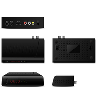 Receptor de Satélite Uuvision Full HD OEM Personalizado ATSC MINI STB en Decodificador Digital Convertidor ATSC Receptor de TV HD