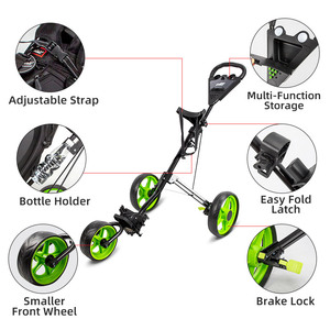 Chariot de golf portable multifonction à 3 roues détachable PLAY QBLC02 - Product Image 3