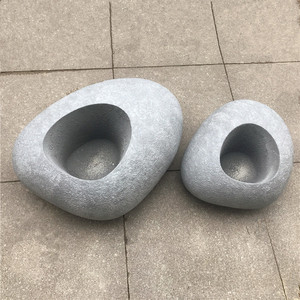 <span class=keywords><strong>Pot</strong></span> de Fleur en Ciment Style Pierre Douce et Tendance, Haut de Gamme, Simple, pour Plantes Vertes Intérieures et Extérieures - Product Image 6