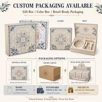 Boîte cadeau en carton rigide pliable de luxe personnalisée, avec laminage mat, gaufrage et dorure à chaud pour logo personnalisé