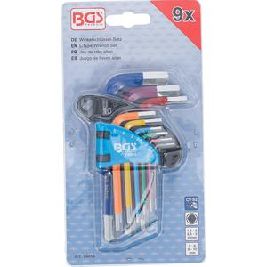 BGS ประแจชนิด L ตั้ง1.5หกเหลี่ยมภายในสั้นหลายสี-10มม. 9ชิ้น - Product Image 4