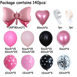 Decorazioni per Feste di Compleanno per Ragazze, Decorazioni per Matrimoni e Battesimi, Kit Arco di Palloncini <span class=keywords><strong>Minnie</strong></span> Mouse 140 Pezzi, Palloncini in Lattice Rosa e Rosso - Product Image 2