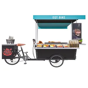 出厂价格冰淇淋车移动咖啡电动自行车食品三轮车玉米饼热狗架电动食品车