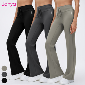 Pantaloni Sportivi Lunghi da Donna Janya di Alta Qualità, Elasticizzati in Quattro Direzioni, Casual, Traspiranti, Taglia XL, Vita Alta, Gamba Larga, Leggings da Yoga - Product Image 1