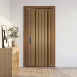 Porte d'entrée minimaliste en aluminium avec serrure à empreinte digitale, verre trempé, étanche, antivol, pour salon, extérieur, appartement - Product Image 1