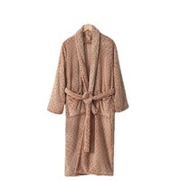 Peignoir moderne portable en tissu polaire corail imprimé, durable, absorbant et doux, idéal pour hôtel, maison et salon de beauté