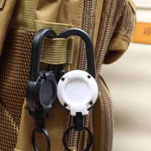 XXH-Quick <span class=keywords><strong>Porte</strong></span>-clés rétractable avec logo personnalisé <span class=keywords><strong>Porte</strong></span>-clés rétractable en fil d'acier antivol Multitool <span class=keywords><strong>Badge</strong></span> Reel Carebiner <span class=keywords><strong>Porte</strong></span>-clés pour l'escalade en plein air - Product Image 5